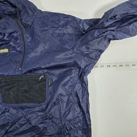 Columbia Packable Anorak‎ Jacket Navy Blue Mens L Rain windbreaker - Picture 4 of 9